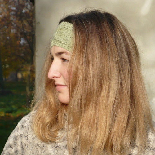 Vlněná čelenka....zelená — foto 2