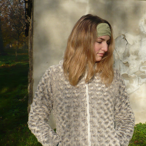 Vlněná čelenka....zelená — foto 5