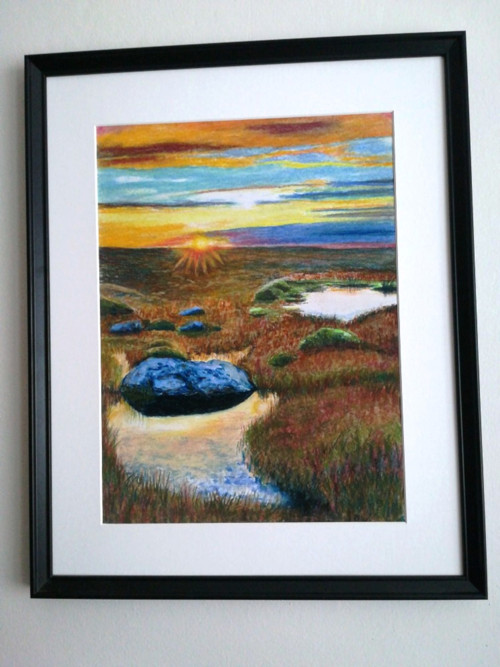 Horské jezírko, 43x53 cm — foto 2