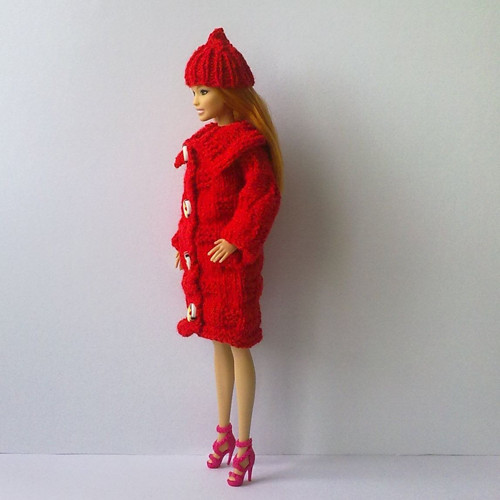 Oblečky pro Barbie - kabát, čepice — foto 3