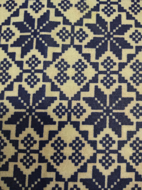 Voskovaný ubrousek (33 × 33 cm), modré vločky — foto 3