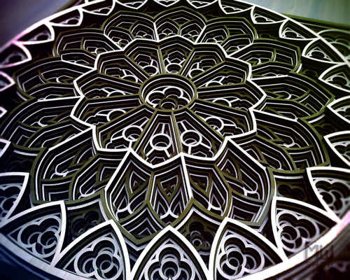 Mandala "Gothic", lepená, přírodní — foto 4