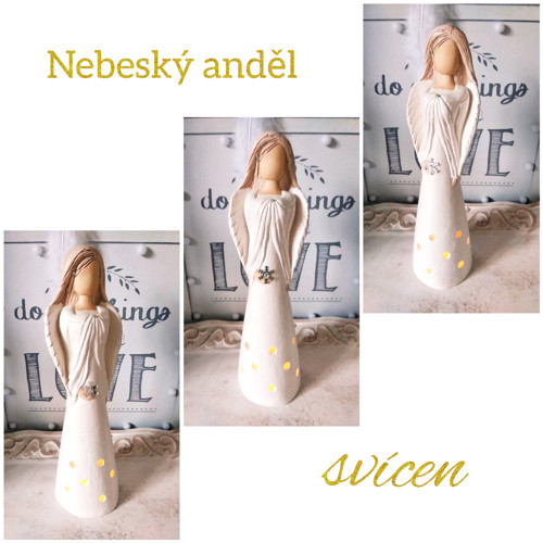 Nebeský anděl SVÍCEN - vločka - BT — foto 2