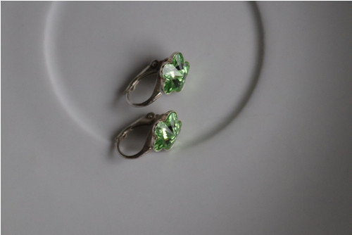 Stříbrné náušnice se swarovski komponentem — foto 3