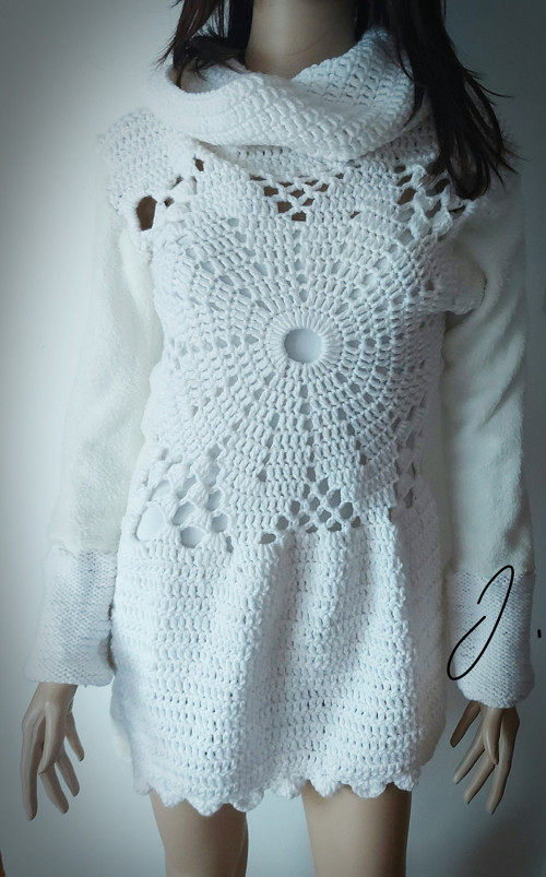 Zimné biele šaty — foto 3