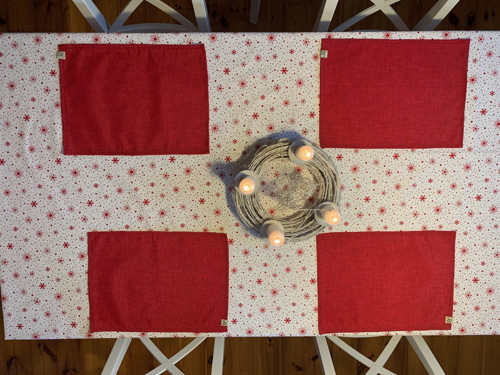 Vánoční prostírání - červené — foto 3