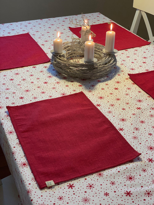 Vánoční prostírání - červené — foto 2