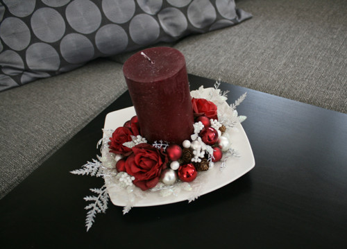 Vánoční svícínek vínový — foto 3