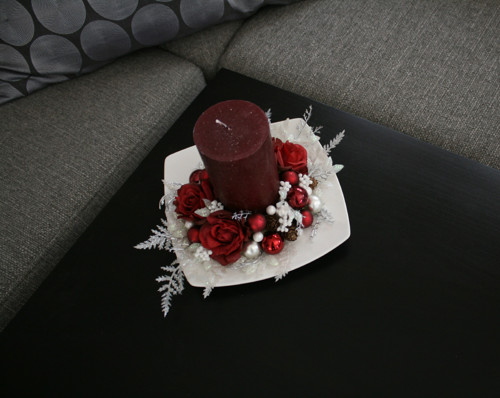 Vánoční svícínek vínový — foto 2