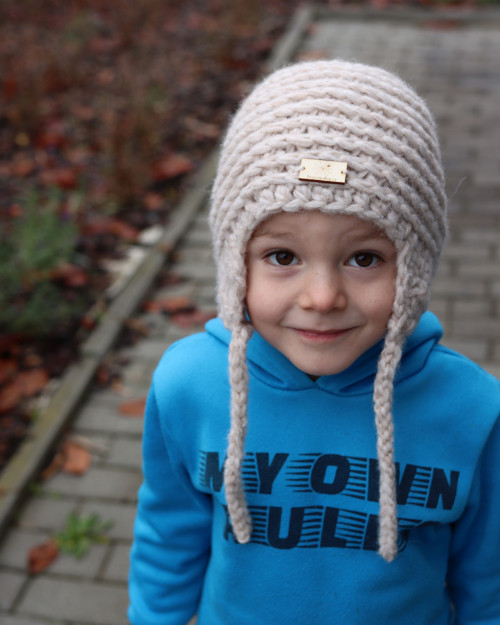Ušanka světle béžová — foto 3