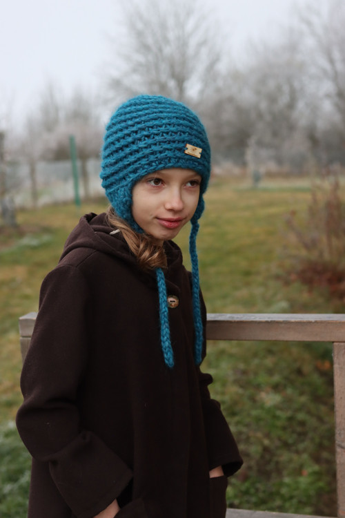Ušanka tyrkysová tmavá — foto 2