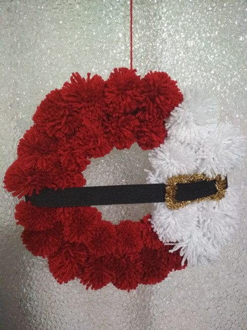 Věnec bambulkový Santa — foto 2