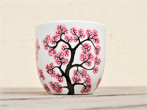 Maľovaný hrnček - Sakura 350 ml — foto 2