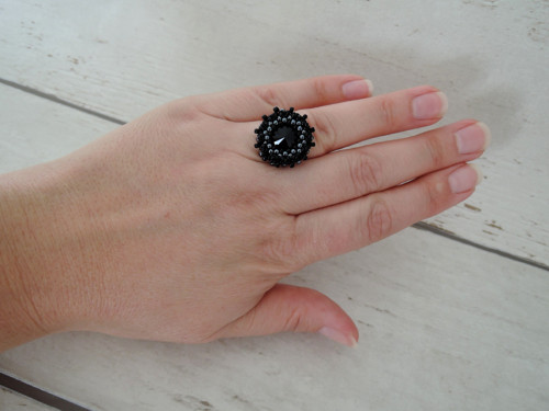Swarovski prsten "Black sun" - dámský! — foto 6