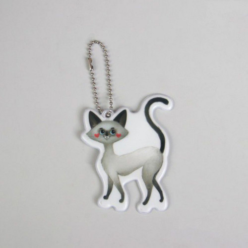 2 ks, reflexní prvek "Cat", 6 × 8 cm, šedá — foto 2