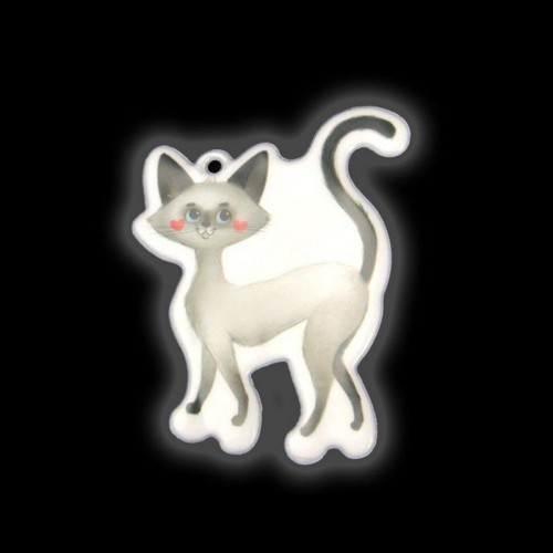2 ks, reflexní prvek "Cat", 6 × 8 cm, šedá — foto 4