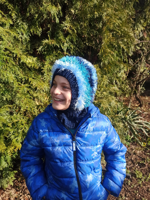 Dětská kukla PRUHOVANÁ DO MODRA — foto 5