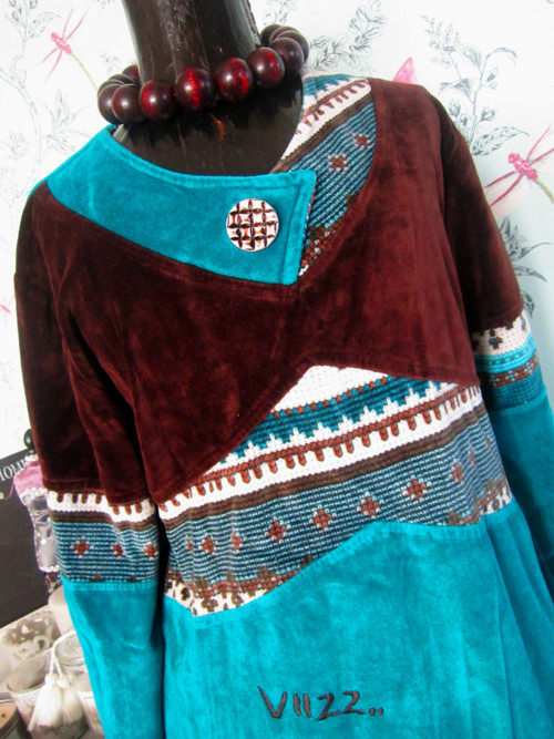 Mikinošaty tunika patchwork — foto 3