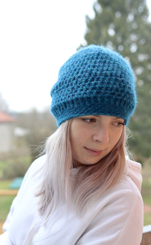Čapka tmavý tyrkys — foto 3