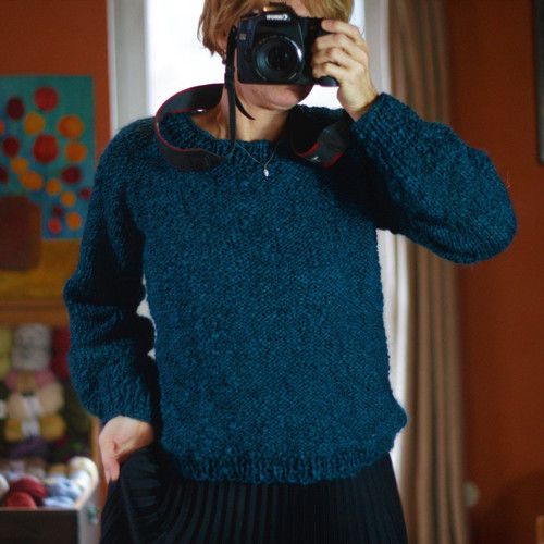 Nápadité kouzlo - petrolejový pullover — foto 6