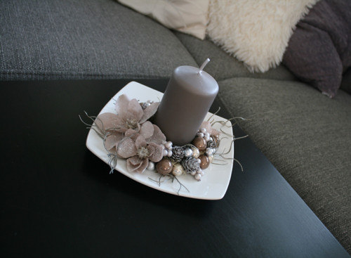 Vánoční svícínek v šedohnědé — foto 2