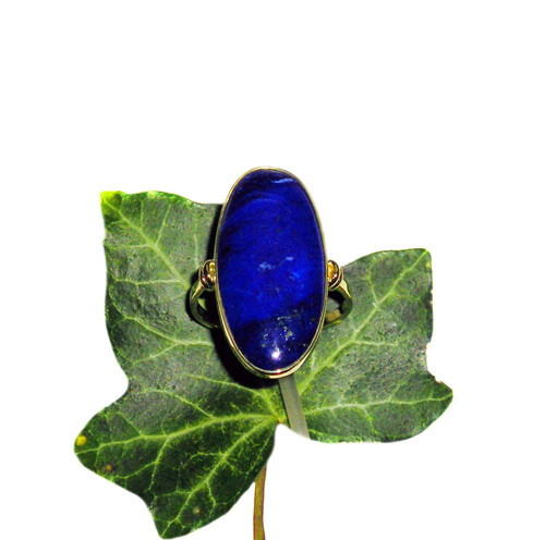 ZLATÝ prsten EXTRA LAPIS LAZULI 28*14 — foto 2