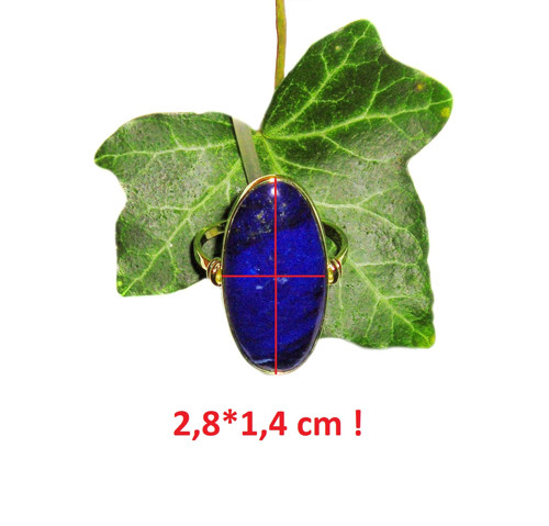 ZLATÝ prsten EXTRA LAPIS LAZULI 28*14 — foto 4