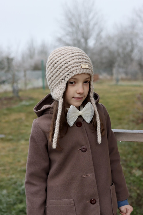Ušanka světle béžová — foto 5