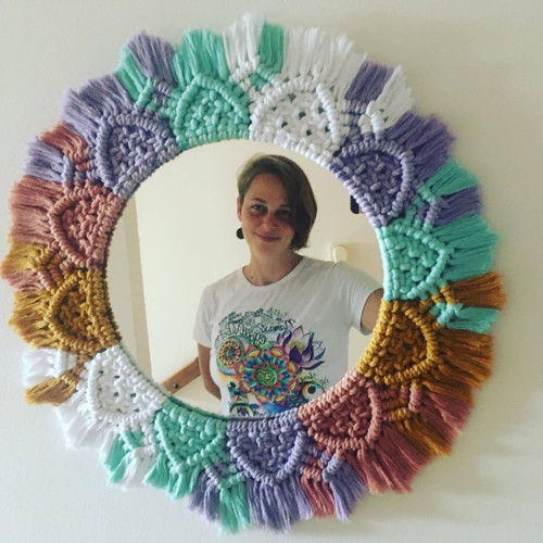 Macramé zrcadlo - na zakázku — foto 2