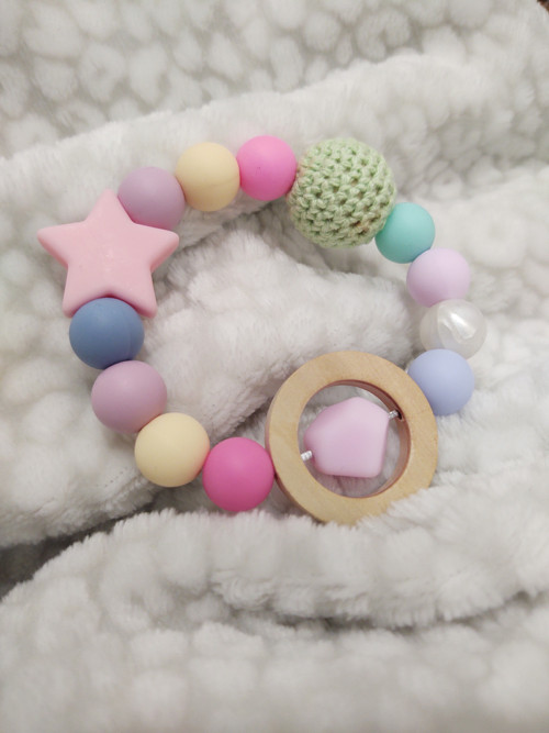 Barevné silikonové kousátko"Pastelky" — foto 4