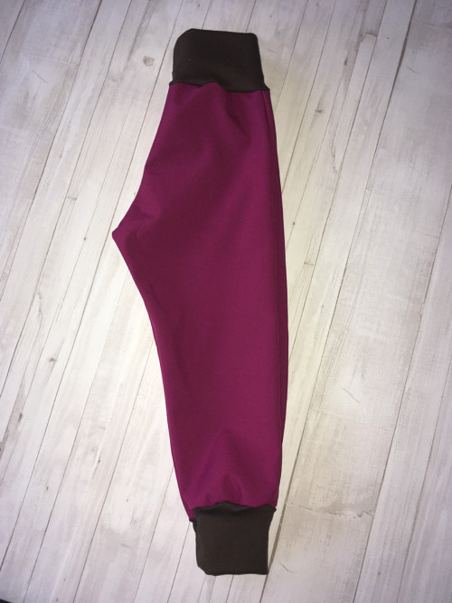 Softshell kalhoty Basic malinová — foto 2