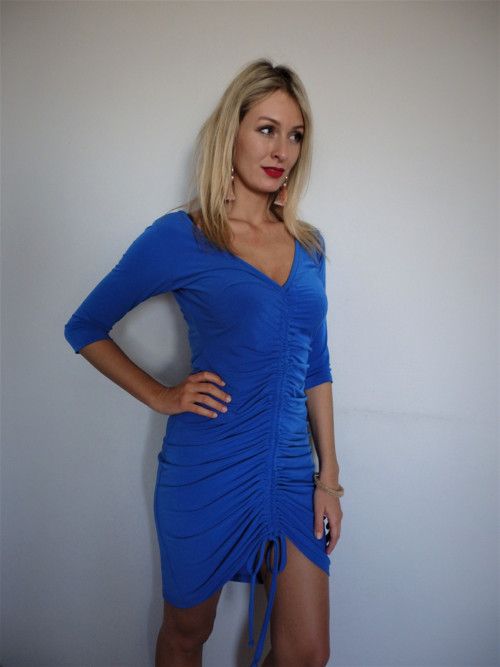 Šatičky Michaelle-letní modrá-velikost 42-44 — foto 3