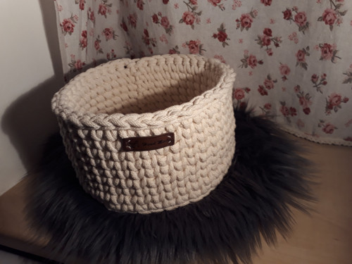 Háčkovaný košík velký — foto 3