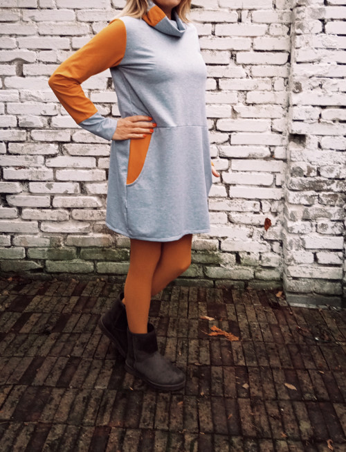 Šedé hořčice- oversized,kapsy — foto 3