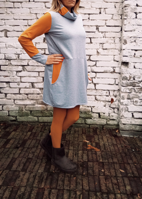 Šedé hořčice- oversized,kapsy — foto 4