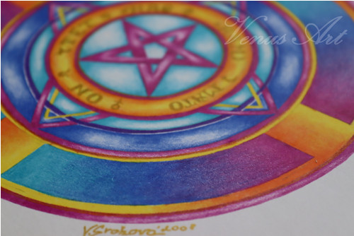 Originál mystická mandala Pečeť archandělů — foto 5