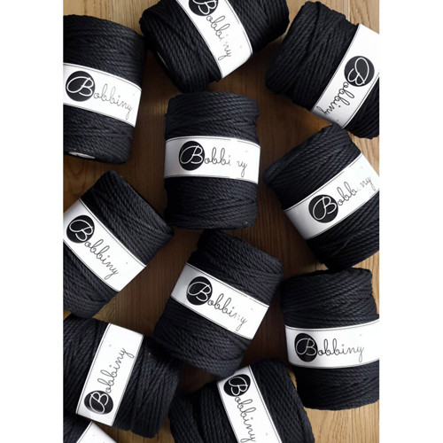 Bobbiny Macrame XXL 3ply 5mm - černá - 3m — foto 3