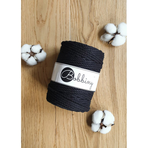 Bobbiny Macrame XXL 3ply 5mm - černá - 3m — foto 4