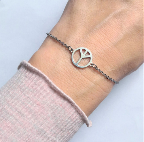 Ocelový náhrdelník*peace*symbol míru — foto 5