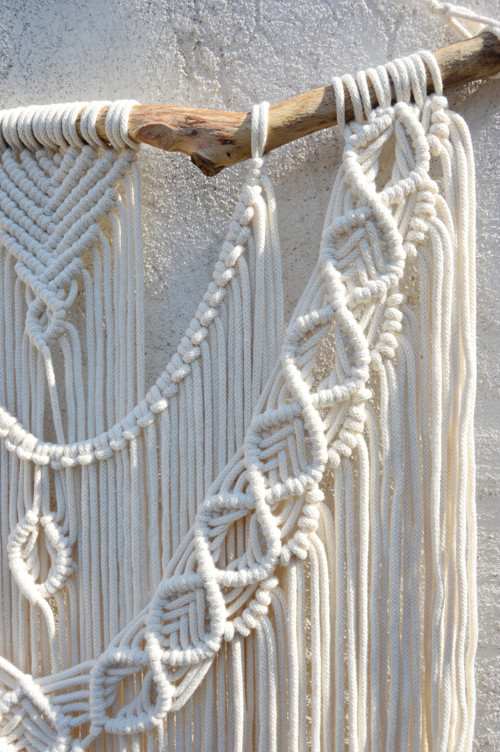 Macramé Krémové Geometry Xxl — foto 2