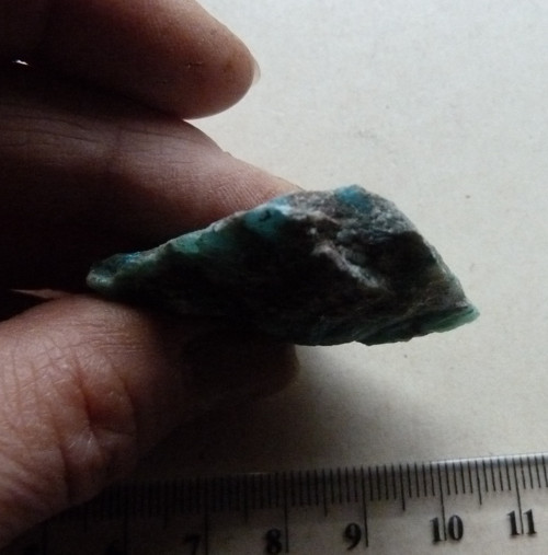 Chrysokol s malachitem surový - 4,5 cm — foto 4