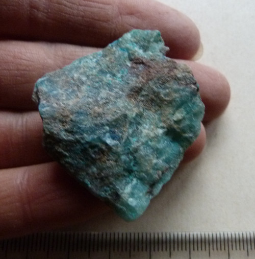 Chrysokol s malachitem surový - 4,5 cm — foto 2
