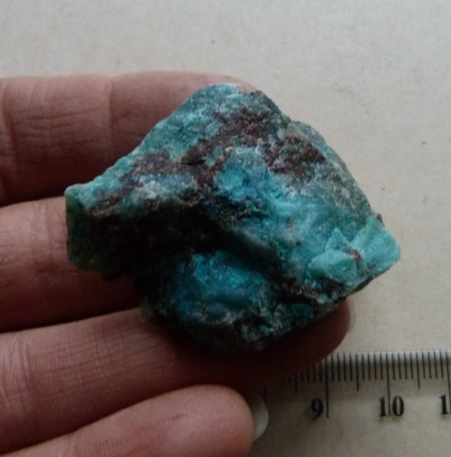 Chrysokol s malachitem surový - 4,5 cm — foto 3