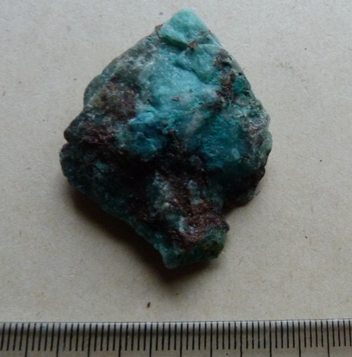 Chrysokol s malachitem surový - 4,5 cm — foto 5