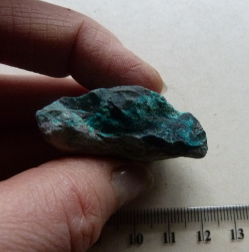 Chrysokol s malachitem surový - 4,5 cm — foto 4