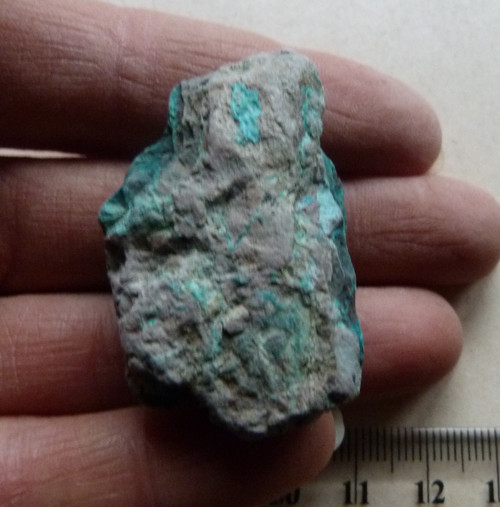 Chrysokol s malachitem surový - 4,5 cm — foto 3