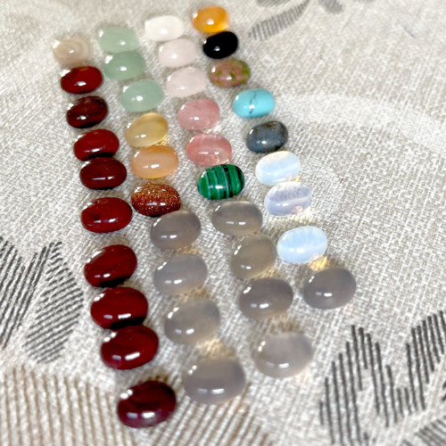 Mix kabošony ovál / 8x6 mm — foto 4