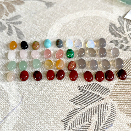 Mix kabošony ovál / 8x6 mm — foto 2