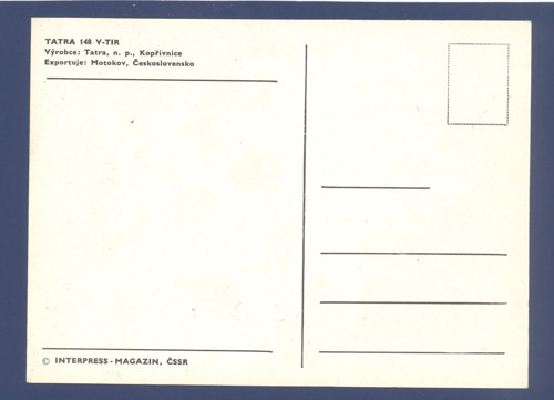 Tatra 148 V-TIR - pohlednice — foto 2