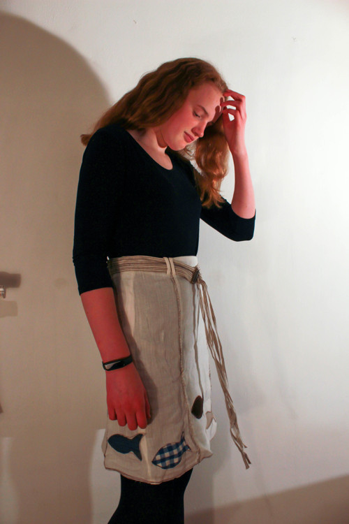 Lněná letní sukně, vel. S — foto 4